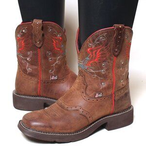 Womans Justin Gypsy Boots Size 8 B Brown Leather Cowgirl Western Boot